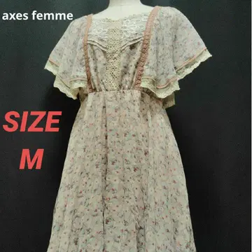 axes femme 엑시즈팜 원피스 프릴 꽃무늬 핑크 M