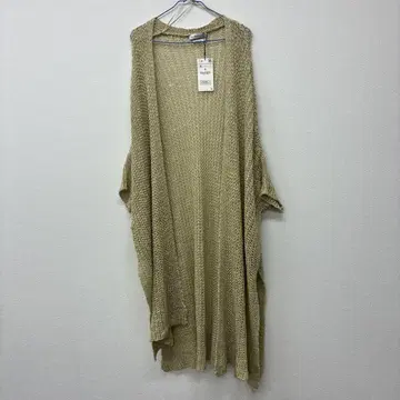 ZARA KNIT 니트 가디건 롱 기장 M 베이지 라47