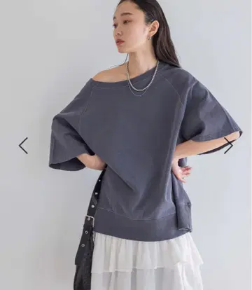 JEANASIS 서스티나블 빈티지 미니 우라케 네이비 보트넥