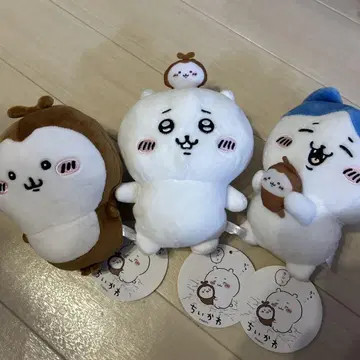 치이카와 (먼작귀) 장수풍뎅이와 함께 봉제 인형 총 3종 (택 포함)