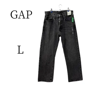GAP 갭 블랙 데님/진 (스트레이트) L