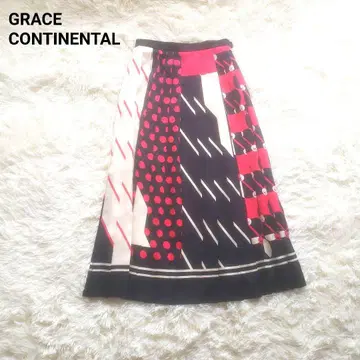 그레이스 콘티넨탈 스카프 플리츠 스커트