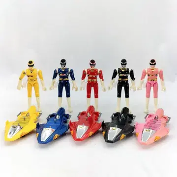 당시의 물건 전자전대 메가 레인저 사이버 스러스터 시리즈 피규어 세트