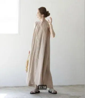 새상품급 MARIHA 작은 새의 노래 드레스 베이지 마리하 원피스