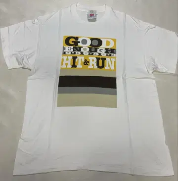 Hanes BEEFY-T 화이트 티셔츠 GOOD HI & RUN