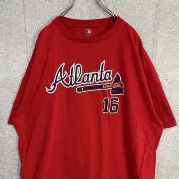 MLB 메이저리그 애틀랜타 브레이브스 팀 로고 프린트 티셔츠 2XL