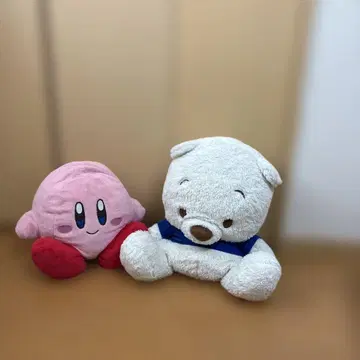 커비와 곰 봉제 인형