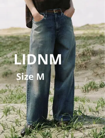 LIDNM 남성용 와이드 배기 팬츠