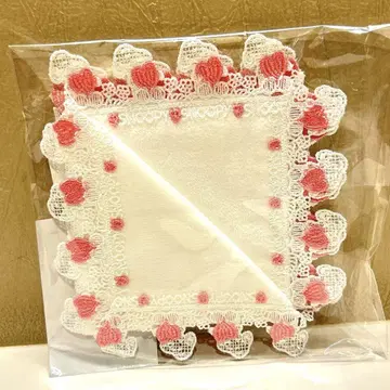 치카자와 레이스 스누피 손수건 화이트