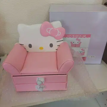 산리오 키티 소파 모양 소품함 2단 새상품