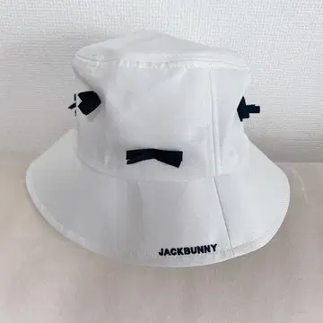 택 포함 미사용 JACKBUNNY 화이트 버킷 햇