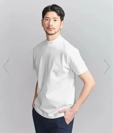 클리어 가스 코튼 모크넥 컷 티셔츠 유나이티드 애로우즈