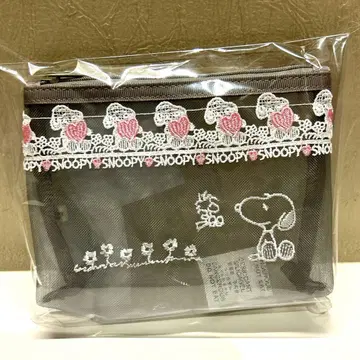 긴카자와 레이스 스누피 파우치 그레이