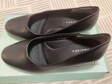 fuwararaku 블랙 플랫 펌프스 23cm