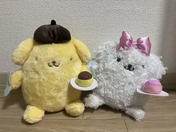 폼폼푸딩 봉제 인형 세트 KDDI 전보 마카롱짱