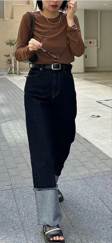 DISCOAT US 코튼 데님 롤업 L