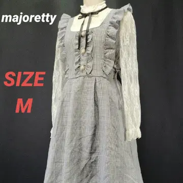 Majoretty 원피스 프릴 체크 리본 M