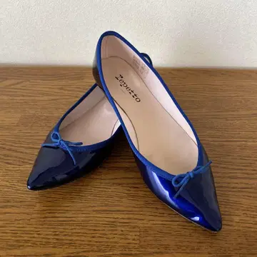 레페토 repetto 브리짓 40 블루 에나멜 펌프스