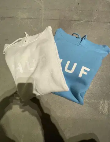 HUF 후드티 화이트 블루 2개 세트
