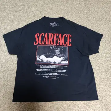XL 사이즈 SCARFACE 스카페이스 무비 티셔츠 빈티지