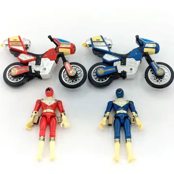 당시의 물건 초력전대 오렌저 액션 피규어 바이크 세트