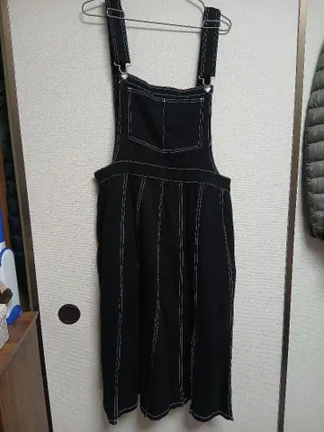 푸뉴즈 블랙 데님 오버롤