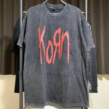 KORN 빅 로고 티셔츠 백 프린트 뉴 메탈 라우드