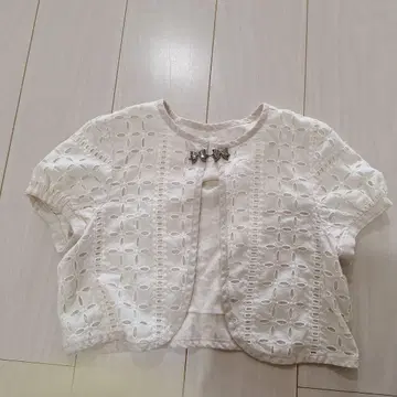 Jane Marple 자수 가디건 화이트