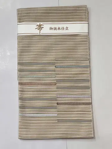 명주 자수 8치 나고야 오비 마쓰바 재봉 미싱 재봉