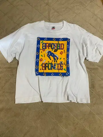 90s 프룻 오브 더 룸 MADE IN USA 싱글 스티치 화이트 T