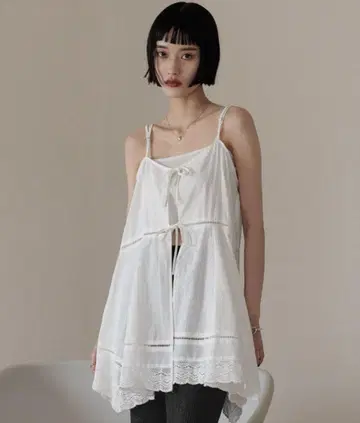 로리즈팜 2WAY 코튼 레이스 미니 원피스