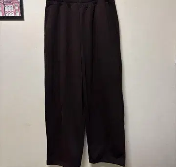 유니클로 C 맨투맨 와이드 팬츠 긴 길이 UNIQLO C 다크 브라운