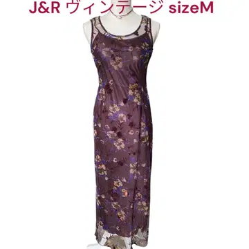 새상품급 J&R 빈티지 꽃무늬 비침 롱 원피스 M, 9호