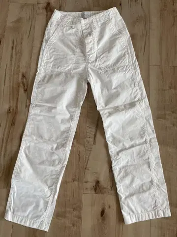 UNITED ARROWS 화이트 워크 팬츠 포켓 부착