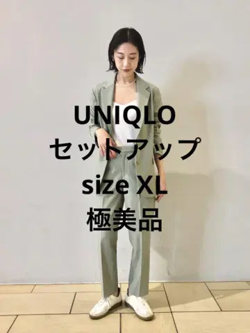 한 번 입은 유니클로 릴랙스 테일러드 자켓 스마트 앵클 팬츠 수트