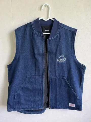 XLARGE 다크 블루 데님 베스트 L