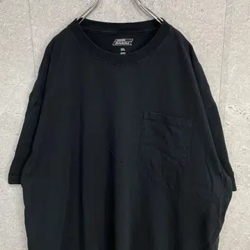 디키즈 블랙 가슴 포켓 무지 빅 사이즈 티셔츠 2XL