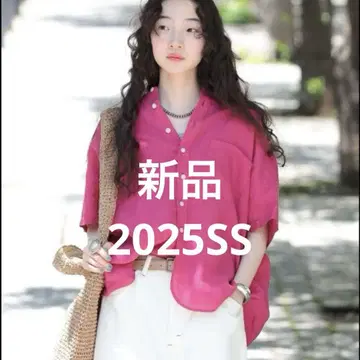 빔즈 보이 린넨 100% 솔리드 스탠드 카라 셔츠