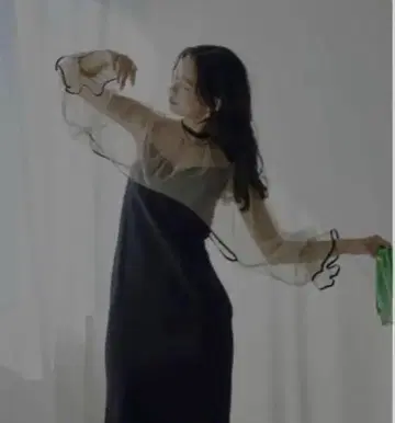 ameri vintage 포멀 원피스 블랙/크림