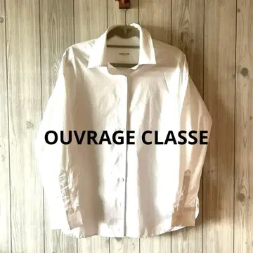 OUVRAGE CLASSE 2way 화이트 긴팔 셔츠