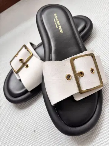 UNITED ARROWS 산드로 가죽 샌들 화이트 화이트