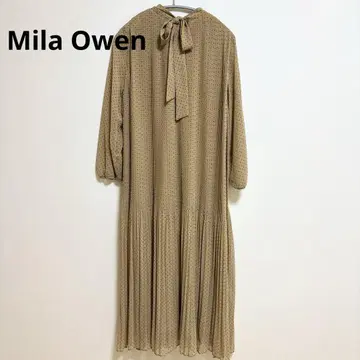 미라 오웬 롱 원피스 베이지 도트 사이즈 0 (S~M 상당)