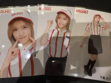 시모오 미우 AKB48 다이마루 라운드 원 콜라보 한정판 브로마이드 3종