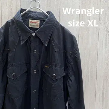 랭글러 Wrangler 웨스턴 셔츠 XL 블랙