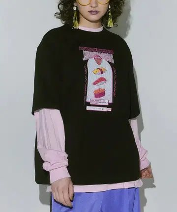 MYUUA JAPAN 스시 티셔츠 블랙
