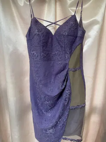 JEWELS 보라색 레이스 드레스 M