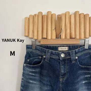 야누크 케이 [M] 크러쉬 데미지 데님 팬츠 크롭 길이 일본제