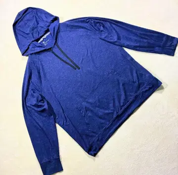 갭핏 브러쉬드 테크 저리 후드티 흡한속건 블루 XL
