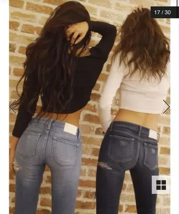 GYDA BACK RIPPED 스키니 데님 팬츠 데미지 컷