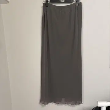 야마다야 aga 그레이 쉬폰 타이트 스커트 슬릿